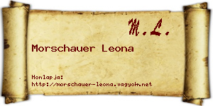 Morschauer Leona névjegykártya